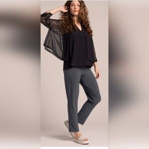 Sympli Narrow Pant Midi - Charcoal Size 10